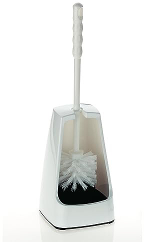 kela Klobürste mit Behälter halbseitig geöffnet, 38 cm, Toilettenbürste, WC Bürstengarnitur LEVIN, weiß