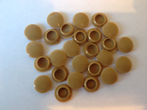 Hinge and Bracket Supplies 10Mm Hole Cover Caps 50 Pce Oak Colour For Kitchen Cabinets