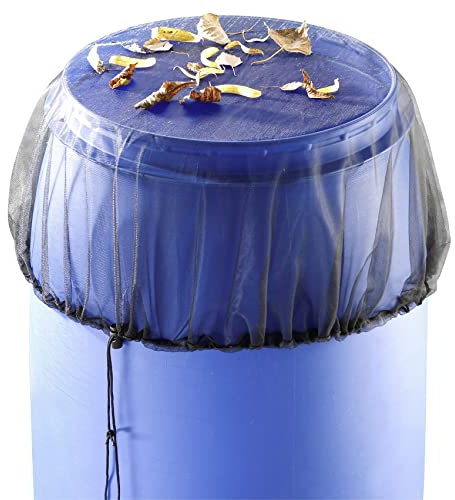 Maximex Regentonnen-Netz, verhindert Blätter in der Regentonne, besonders feinmaschig, hindert Mücken an der Eiablage, mit praktischem Zugband, passend für alle Regentonnen bis 80 cm, (Ø): 95 cm