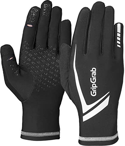 GripGrab Running Expert Vollfinger Winter Touchscreen Laufhandschuhe Jogging Handschuhe Laufen Hi-Vis Hoch Sichtbar