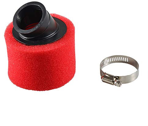 Filtro de aire rojo de 38mm limpiador de espuma doblada para quad quad o moto de cross de 110 cc 125 cc