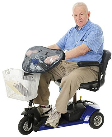 Aidapt Mobility Scooter Panel/Tiller Cover. Waterproof Clear PVC for Visibility in use, Protects Scooter Controls, Easy to Fit, Keep Hands Warm, Universal Sizing, Elderly, Elasticated Skirt