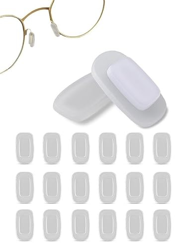 Sports Vision World Premium Optische Silikon Nasenpads Rechteck 11 mm (Rechteck Weiß, 10,4 mm x 6 mm)