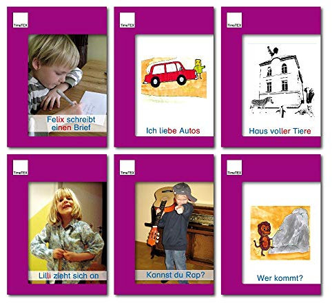 TimeTEX Lesebüchlein A6 lila - 6-teilig - 91570-5. Stufe - Ausführliche Geschichten für geübte Leser - Kleine Lehrerhandreichung