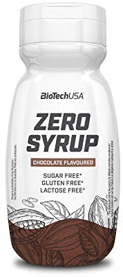 BioTechUSA Zero Syrup, Sirop aux édulcorants sans sucre et sans matières grasses, 320 ml, Chocolat