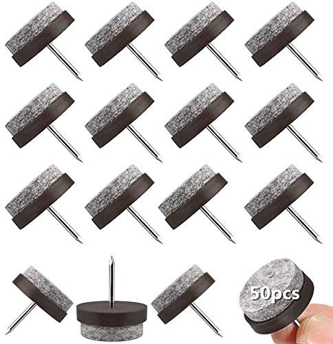 Filzgleiter Stuhl 50 Stück Filzgleiter Nagel Profi Möbelgleiter/Stuhlgleiter Filz zum Nageln für Laminat Parkett Sessel Fiesen- Ø 22 mm