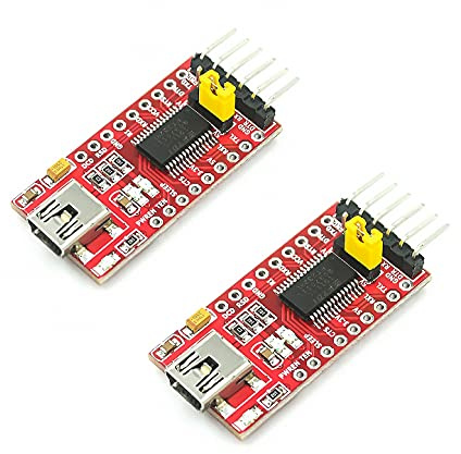 JZK FT232RL FTDI USB zu TTL Serielles Adaptermodul für Arduino Mini Port 3,3 V 5,5 V, 2 Stück