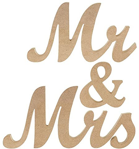 Alnicov Holzbuchstaben im Vintage-Stil, Aufschrift Mr & Mrs, Holzbuchstaben für Hochzeit, Foto-Requisiten, Party-Banner, Dekoration, Hochzeitsgeschenk