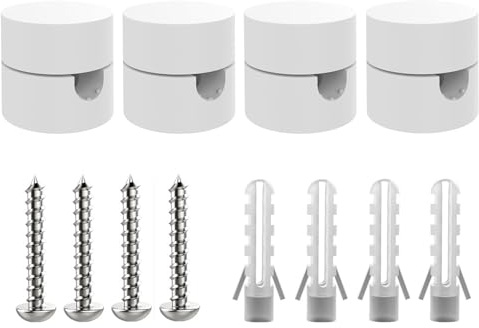 OASHISU 4 PZ Decentratore da Soffitto per Cavi Elettrici, Decentratore a Soffitto, Decentratore Lampadario, Gancio da Soffitto o Parete, Decentratore Cavo Elettrico, Fermacavo, [BIANCO, plastica ABS]