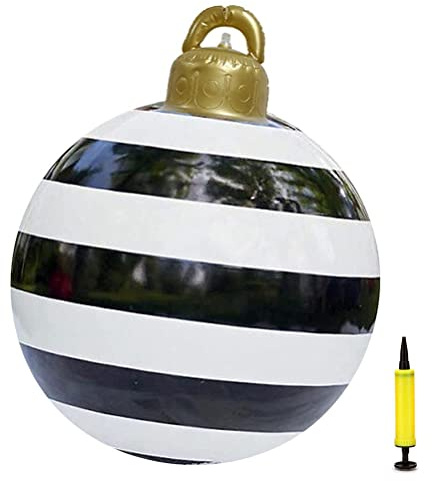 Settoo Boules de Noël 157cm, Décorations d'Arbre de Noël Gonflables Géantes Personnalisées pour la Décoration de Jardin, Boules Gonflables