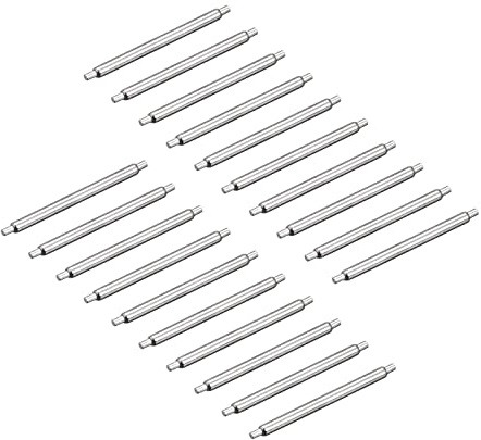 uxcell 20pcs Watch Band Pin 15mm Stainless Steel Spring Bar Pins 1.2mm Dia for Connects the Watch Strap to the Watch Case or Clasp