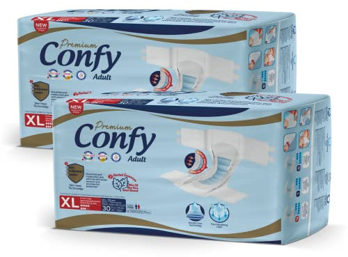 Confy Premium Windeln für Erwachsene - Erwachsenen-Windel Inkontinenz Gr.XL 60St