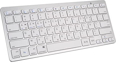 Bluestork Clavier sans Fil Bluetooth pour Mac, MacBook Pro, MacBook Air, iPad, iPhone - Mini Clavier Mac Coréen Français AZERTY, Compact, Ultra Mince, Léger, Silencieux - French/Korean