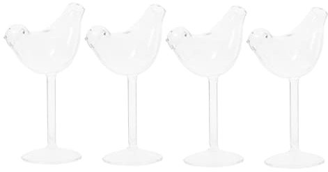 UPKOCH 1 Ensemble 4 Pièces Verre à Vin Oiseau Lunettes D'oiseau Verres De Bar Verres à Martini Oiseaux Verre Cocktail Originaux Grand Vase De Sol Banquet Mariage Un Verre Voiture De Sport