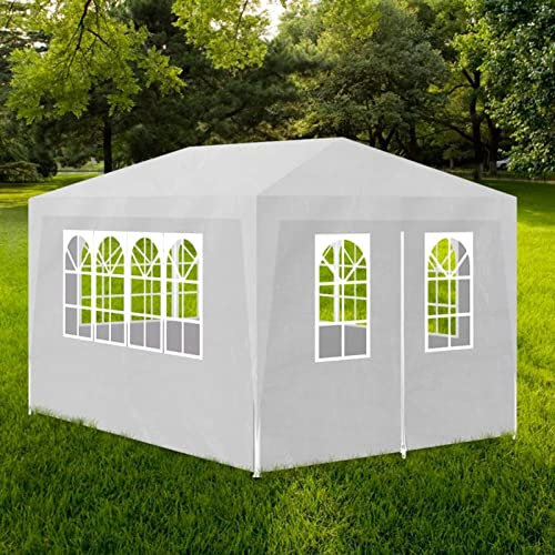 Tidyard Tenda,Tendone,per Festa,Impermeabile,Bianco,con Finestra,3x4 m,Tennda Gazebo per Festa Impermeabile,Gazebo con Pareti,Tendone da Estrno,Tendone da Giardino