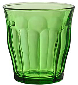 Duralex Set 4 Vasos Vidrio Templado 31cl Apilables, Pack Vasos Cocina Resistentes para Agua Zumo Refresco, Uso Diario, Colores Surtidos Colección Picardie