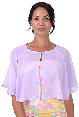 BlackButterfly Morbido Matrimonio Stola Sera trasparente Chiffon Soprabito Mantellina Scialle (Lilla, Taglia unica)
