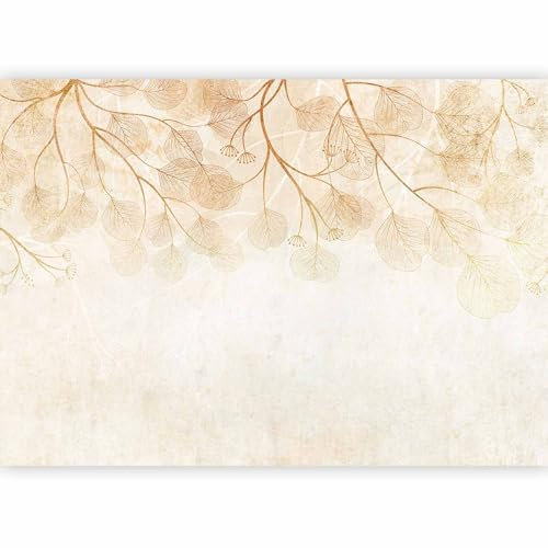murando Carta da parati Foglie 350x256 cm Fotomurali in TNT Murale alla moda Decorazione da Muro XXL Poster Gigante Design Carta per pareti Natura Pianta Di Foglie Aspetto concreto b-C-10177-a-b