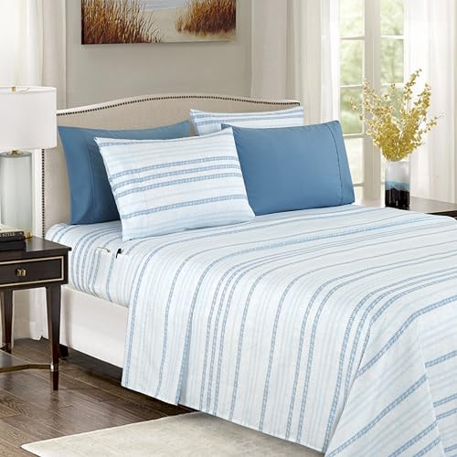 Elegant Comfort Softest and Coziest 6-Piece Sheet Set - 1500 Premium Hotel Quality Microfiber - Deep Pocket, Wrinkle Resistant 6-Piece Floral Bed Sheet Set, Queen, Traci Aqua