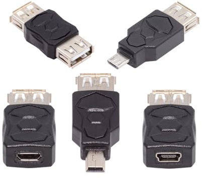 CY Adapter 5 Stück/Lot Micro USB 2.0 OTG Mini USB 5Pin Typ-A Stecker auf Buchse Datenladeadapter