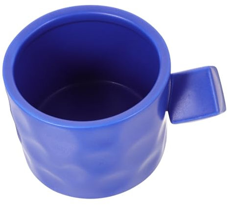 Cabilock Taza de Cerámica Azul de 450ml Diseño Simple para Café y Té Adecuado para Oficina y Exhibición Artística
