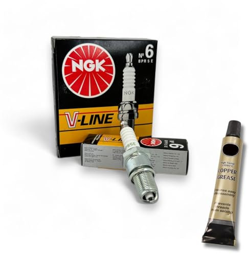 4x Zündkerzen V-Line passt für Suzuki Samurai SJ410 SJ413 1.0/1.3 + Kupferfett