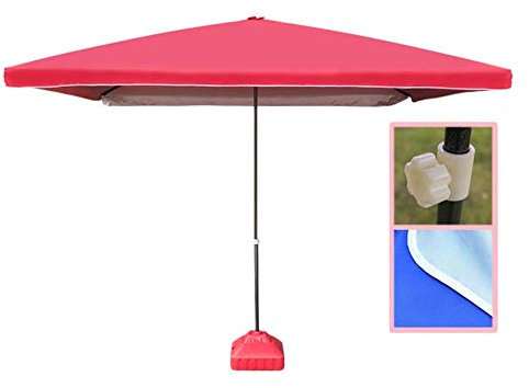 SNHHNSW 9Ft Gartenschirm Sonnenschirm Quadratisch Tragbarer Patio-Außenschirm für den Außenbereich für Tisch im Freien Deck Garten Strandschirm Sonnenschutz