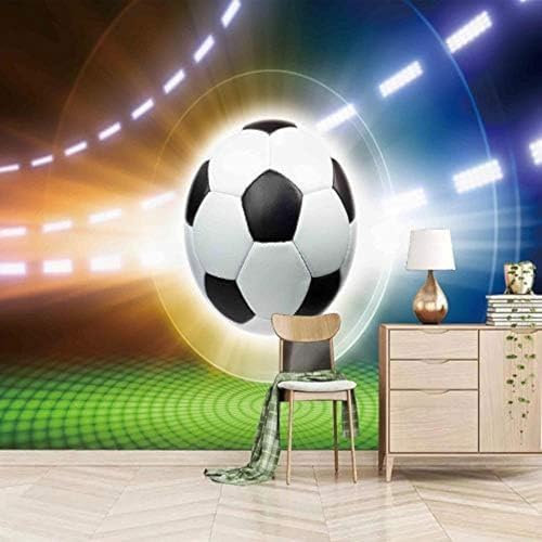 XLMING Photos De Football En Noir Et Blanc Papier Peint 3D Intissé Salon Canapé Chambre À Coucher Salle Manger Intérieure Murale-400cm×280cm