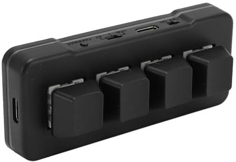Kabelansluten USB, Anpassat Macro Gaming Programmerbart Tangentbord, RGB-bakgrundsbelyst för Telefon Datorsurfplatta, 4 Tangentbord Mekaniskt Speltangentbord