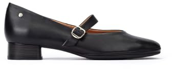 Pikolinos Ubeda Zapatos Tacón Mujer | en Cuero | Horma Amplia | Tacón Bajo en Color Negro