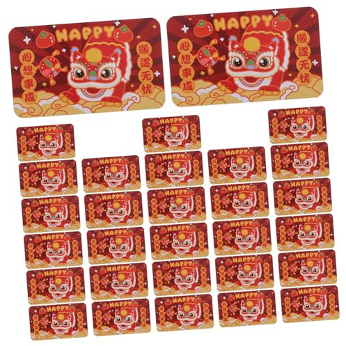 HONITANO 30stücke Teiliges Chinesische Neujahrs-kratzkarten Für Junge Mädchen Mit Glückselementen Tragbar Und Spielerisch Als Partygeschenke Und Mitgebsel Für Interaktiven Spaß Beim Fest
