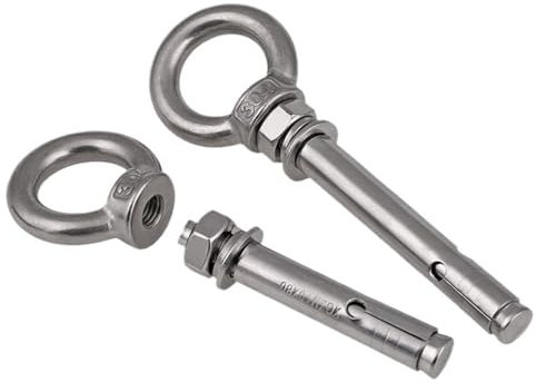 1 stücke 304 Edelstahl Expansion Schraube Haken Ringschraube Expansion Bolzen Schleife Schaukel Haken M6 M8 M10-M20(100mm,M14)