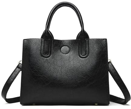 BUKESIYI Mujer Bolsos Bandolera Vestir Casual Bolsos de Mano PU Cuero Piel Convertible ES77419 Fekete