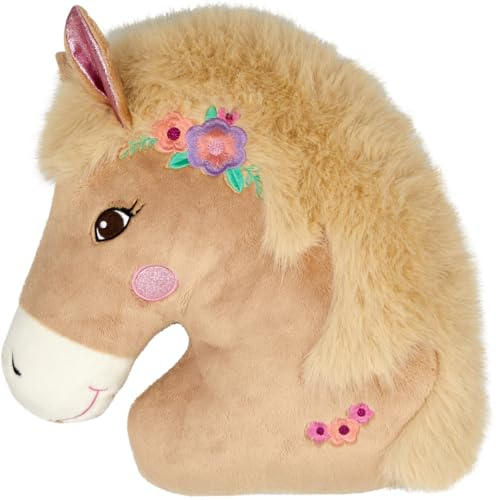 Die Spiegelburg - Kissen Pferdekopf - Pferdefreunde - 22899, perfekte Kinderzimmerdekoration, Stoffkissen für Mädchen und Jungen, Geschenk für kleine Pferdefans