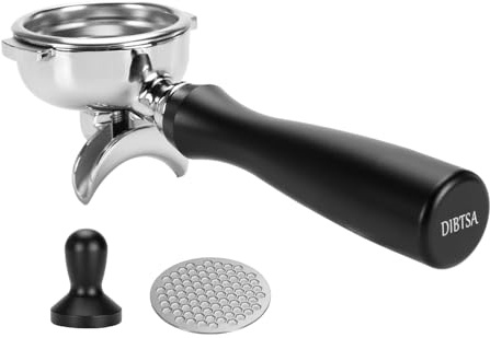 Espresso SiebträGer 58mm Doppelauslauf FüR Kompatibel mit E61-Brühgruppe, Flair 58, ECM, Rocket, Sanremo, Synesso, Slayer Ersatzteile für Espressomaschinen,Griff Aus Eloxiertem Aluminium