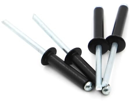 Remaches ciegos de aluminio negro con cabeza redonda, apertura por presión, huecos, decoración, remaches autoenchufables M2.4 lingli(M2.4 20pcs,5mm)