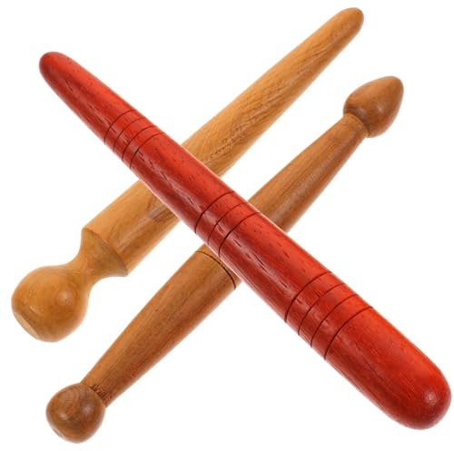 LALADEFIEE Bâton d Acupression en Bois pour Réflexologie Plantaire, Outils de Massage en Bois 3pcs Bords Ronds et Côtés Pointus pour Massage Relaxant du Corps Entier