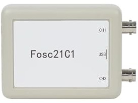 Osciloscopio USB for PC de 2 canales Fosc21C1, frecuencia muestreo 1 Mh/z, osciloscopio portátil, desarrollo MCU