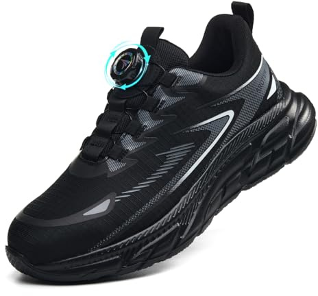 QCCQ Zapatos de Seguridad para Hombre Mujer Zapatillas de Seguridad con Punta de Acero Ligero Zapatos de Trabajo Comodo Zapatillas Trabajo Transpirable Antideslizante
