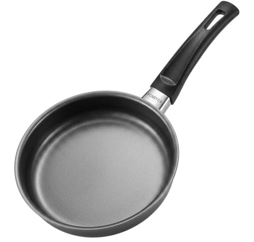 FOMIYES Iron Non-Stick Frying Pan 16cm Diameter Mini Single Handle Pan for Steak and Omelette Cooking Suitable for Breakfast and Steak Cooking