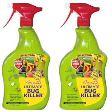 Fast Acting Ultimate Bug Killer 2 Weeks Protection for Indoor & Outdoor Ready to Use & Easy to Use Protection from Pests Kills Pests, Alphids, Caterpillars, Whitefly, Greenflies 1L (2)