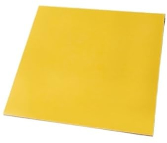 Placa de fibra de vidrio, Hoja de fibra vidrio FR4 235x235 mm, placa resina epoxi negra G10, amarilla for grabado(Yellow,235X235X3MM)