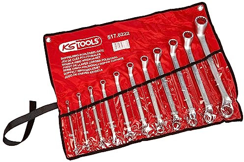 KS Tools 517.0222 CLASSIC Doppel-Ringschlüssel-Satz, gekröpft, 11-tlg. 6-32mm