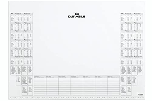 Durable 729202 kalenderblock med 25 blad och 2-årskalender, 57 x 41 cm, vit