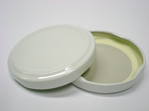 CAPSULE PER BARATTOLI DI VETRO CONFEZIONE pz.100 BIANCHI TAPPO D.70 mm COPERCHIO 1° SCELTA
