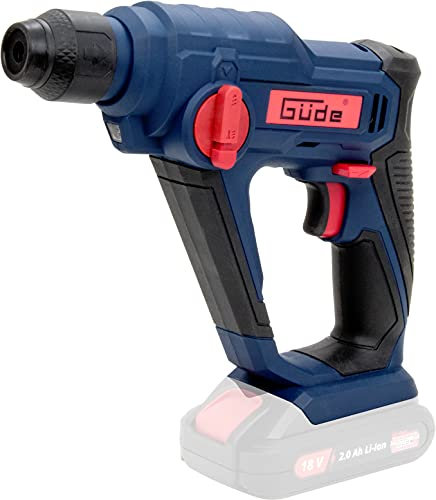 Güde 58507 BH 18-0 Marteau perforateur sans fil (18 V, vitesse de frappe de charge 0-5000 1/min, 1,2 J)