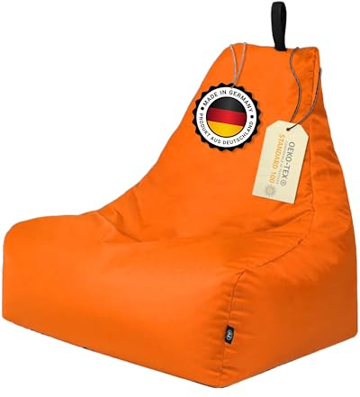 PATCH HOME Lounge Sessel XXL Gamer Sessel Sitzsack Sessel Sitzkissen In & Outdoor geeignet fertig befüllt | XXL - Orange - in 2 Größen und 25 Farben