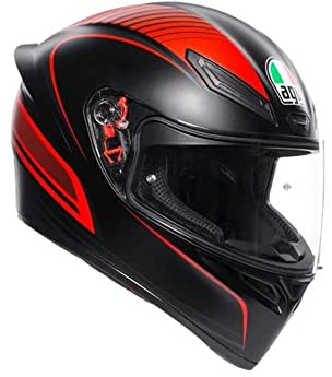 AGV Herren K1 Agv E2205 Multi Motorrad Helm, WARMUP MATT BLACK/RED, XL EU