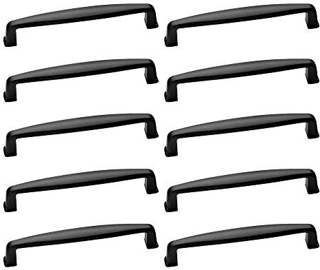WEIDU 10er Schwarz Griffe 160mm Lochabstand Küchengriff Kleiderschrank Küche Möbel Griffe Türgriffe Türgriff Schrankgriffe