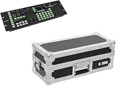 EUROLITE Set DMX LED Color Chief + Case | DMX-Lichtpult mit innovativer Steuerung für LED-Scheinwerfer inklusive Flightcase